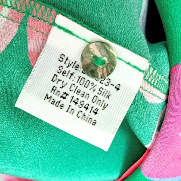 Johnny Was Nadine Silk Shirt Size Large - Picture 8 of 9